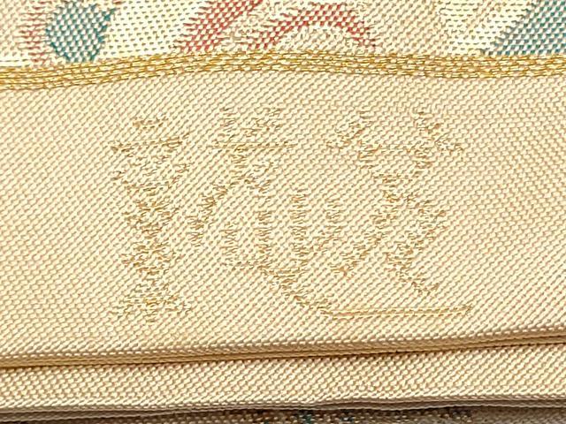平和屋着物●織物一筋名門　織悦　全通柄　本袋帯　更紗花唐草文　金糸　正絹　逸品　CABH4974hy