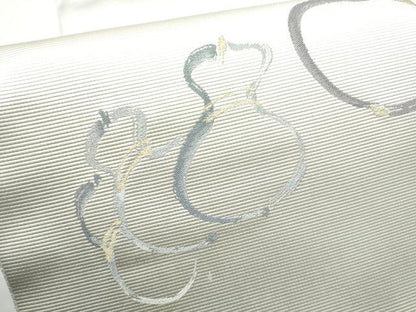 平和屋着物●西陣　とみや織物謹製　とみや帯　太鼓柄袋帯　瓢箪　金糸　正絹　逸品　CABH4993hy
