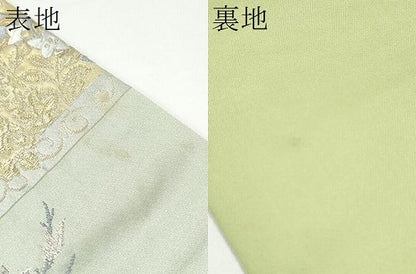 平和屋着物●六通柄袋帯　唐織　流水花文　金銀糸　正絹　逸品　CABH4994hy