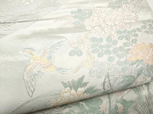 平和屋着物●六通柄袋帯　花鳥文　金銀糸　正絹　逸品　CABH4995hy