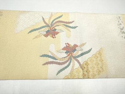 平和屋着物●爪掻き本綴れ　六通柄袋帯　人物風景文　金銀糸　正絹　逸品　CABH4996hy