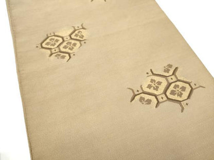 平和屋着物●爪掻き本綴れ　太鼓柄袋帯　蜀江花文　金糸　正絹　逸品　CABH4998hy