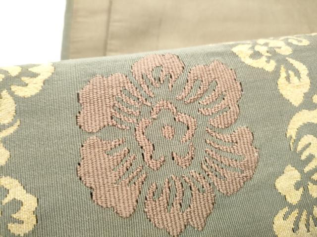 平和屋着物●爪掻き本綴れ　太鼓柄袋帯　更紗花唐草文　金糸　正絹　逸品　CABH5000hy