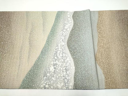 平和屋着物●両面　太鼓柄袋帯　作家物　霞文　正絹　逸品　CABH5013hy
