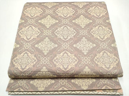 平和屋着物●両面　六通柄袋帯　立涌花文　金糸　正絹　逸品　CABH5039hy