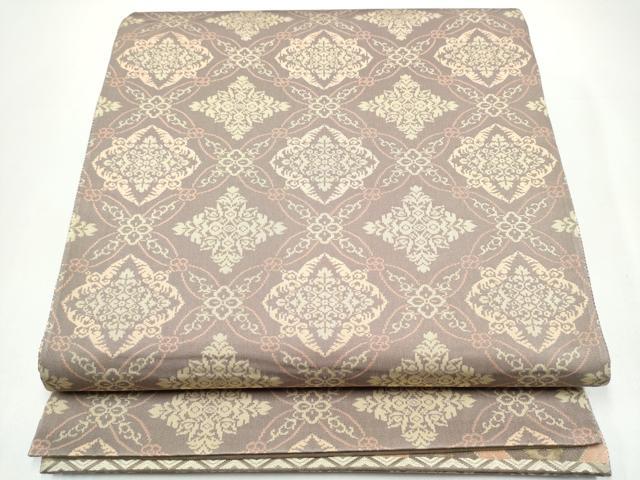 平和屋着物●両面　六通柄袋帯　立涌花文　金糸　正絹　逸品　CABH5039hy