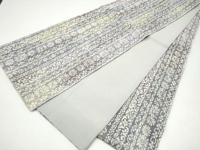 平和屋着物●全通柄袋帯　花間道　金通し地　正絹　逸品　CABH5049hy