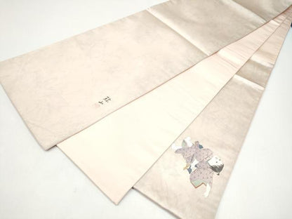平和屋着物●太鼓柄袋帯　作家物　童子遊び　正絹　逸品　CABH5055hy