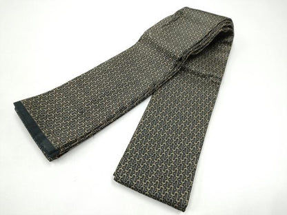 平和屋着物●男性　角帯　幾何学文様　正絹　逸品　CABH5068hy