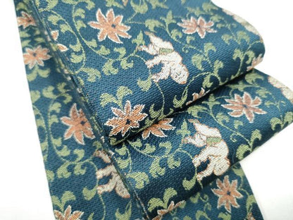 平和屋着物●男性　角帯　人物花唐草文　逸品　CABH5074hy