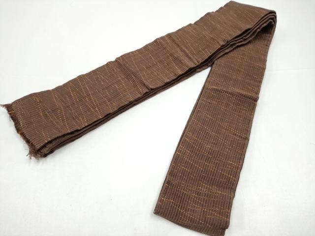 平和屋着物●男性　両面　角帯　縞　綿　逸品　CABH5075hy