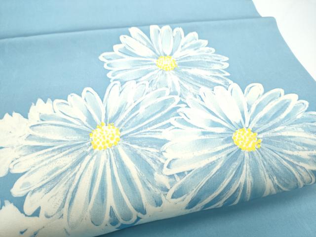 平和屋着物●塩瀬　つけ帯　ろうけつ染　菊　正絹　逸品　CABH5078hy