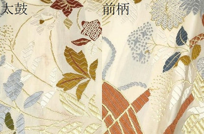 平和屋着物●六通柄袋帯　唐織　花車文　金糸　正絹　逸品　CABH5086hy