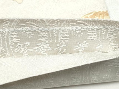平和屋着物●六通柄袋帯　唐織　花鳥丸文　金糸　正絹　逸品　CABH5089hy