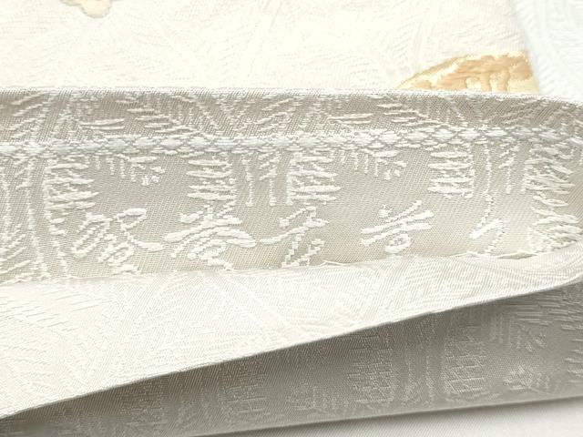 平和屋着物●六通柄袋帯　唐織　花鳥丸文　金糸　正絹　逸品　CABH5089hy