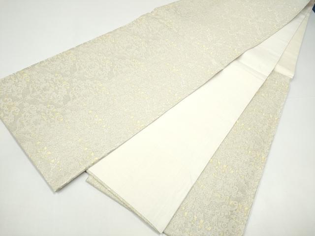 平和屋着物●六通柄袋帯　唐草文　金糸　正絹　逸品　CABH5098hy
