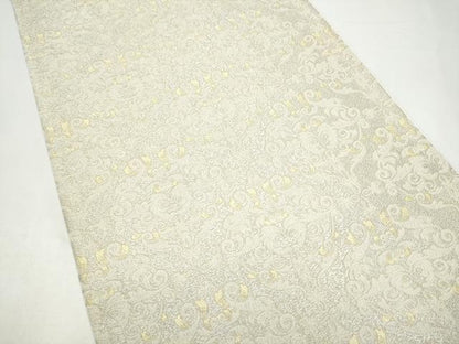 平和屋着物●六通柄袋帯　唐草文　金糸　正絹　逸品　CABH5098hy