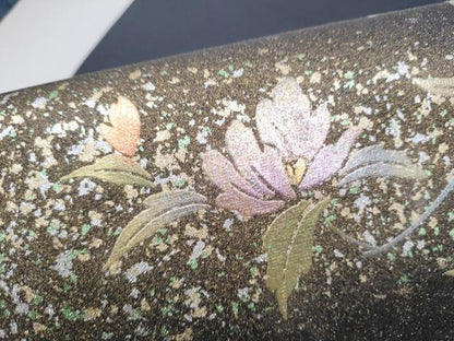 平和屋着物●九寸名古屋帯　花唐草文　金銀彩　正絹　逸品　CABH5103hy
