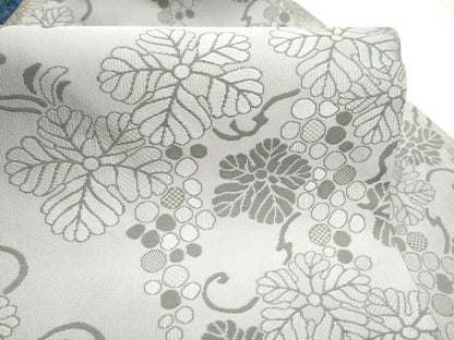 平和屋着物●九寸名古屋帯　絹かけ綴れ　葡萄蔦の葉花文　正絹　逸品　CABH5105hy