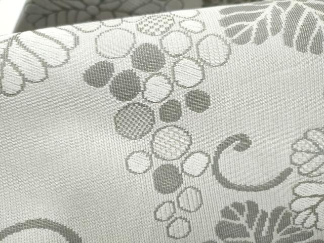 平和屋着物●九寸名古屋帯　絹かけ綴れ　葡萄蔦の葉花文　正絹　逸品　CABH5105hy