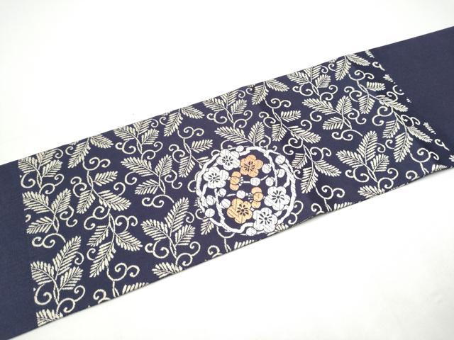 平和屋着物●九寸名古屋帯　唐織　松竹梅　正絹　逸品　CABH5112hy