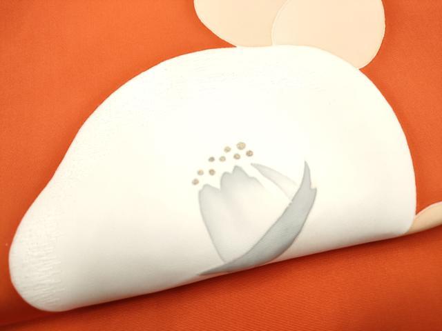 平和屋着物●塩瀬　九寸名古屋帯　刺繍　枝椿　金糸　正絹　逸品　CABH5116hy