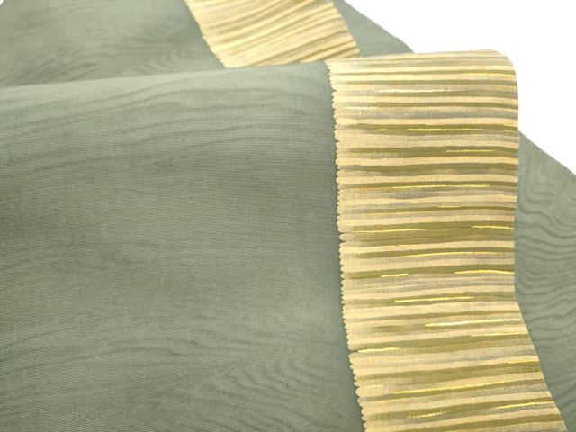 平和屋着物●塩瀬　九寸名古屋帯　杢目文様　金彩　正絹　逸品　CABH5117hy