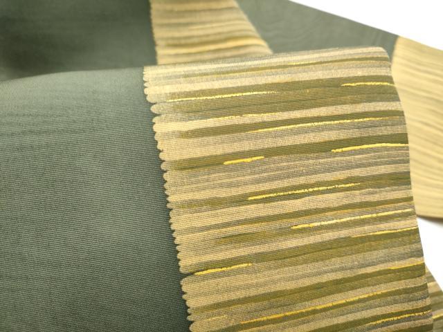 平和屋着物●塩瀬　九寸名古屋帯　杢目文様　金彩　正絹　逸品　CABH5117hy