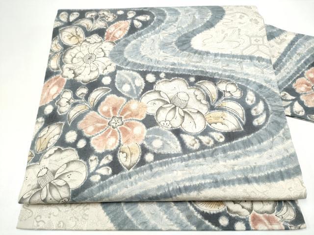 平和屋着物●九寸名古屋帯　作家物　辻が花　正絹　逸品　CABH5126hy