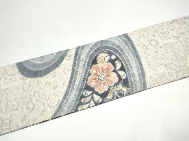 平和屋着物●九寸名古屋帯　作家物　辻が花　正絹　逸品　CABH5126hy