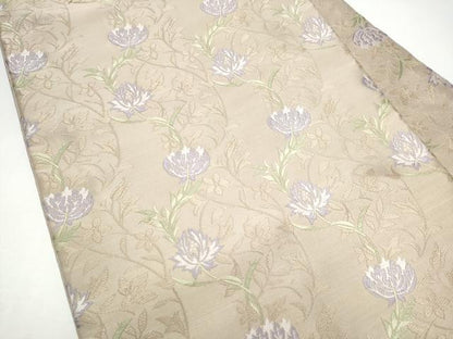 平和屋着物●全通柄　九寸名古屋帯　唐織　枝花文　金糸　正絹　逸品　CABH5130hy