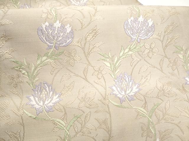 平和屋着物●全通柄　九寸名古屋帯　唐織　枝花文　金糸　正絹　逸品　CABH5130hy