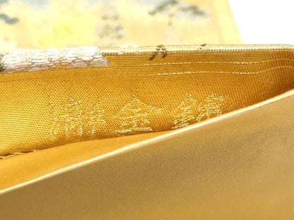 平和屋本店●西陣　長嶋成織物　ながしま帯　六通柄袋帯　京名所　本金箔　瀞金錦　正絹　逸品　CABH5143hy
