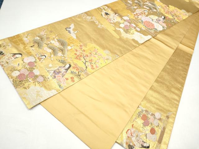 平和屋本店●西陣　長嶋成織物　ながしま帯　六通柄袋帯　唐織　陽光華宴　本金箔　瀞金錦　正絹　逸品　CABH5144hy