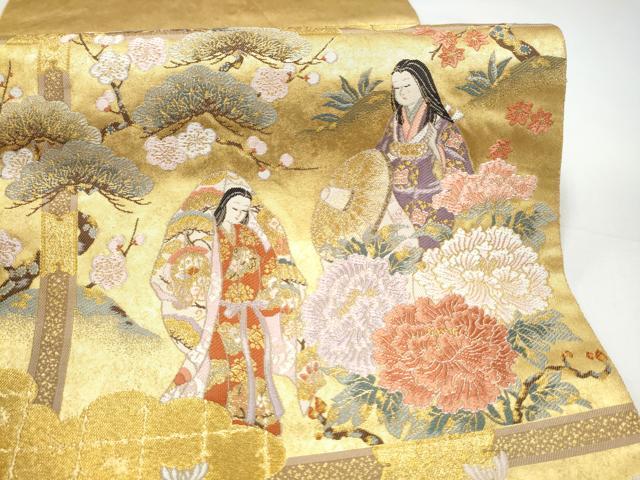 平和屋本店●西陣　長嶋成織物　ながしま帯　六通柄袋帯　唐織　陽光華宴　本金箔　瀞金錦　正絹　逸品　CABH5144hy