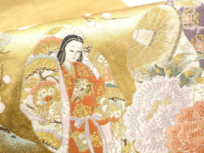 平和屋本店●西陣　長嶋成織物　ながしま帯　六通柄袋帯　唐織　陽光華宴　本金箔　瀞金錦　正絹　逸品　CABH5144hy