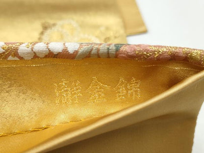 平和屋本店●西陣　長嶋成織物　ながしま帯　六通柄袋帯　唐織　名裳譜　本金箔　瀞金錦　正絹　逸品　CABH5149hy