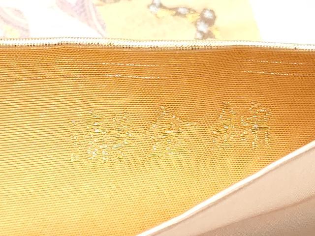 平和屋本店●西陣　長嶋成織物　ながしま帯　六通柄袋帯　能楽の調　本金箔　瀞金錦　正絹　逸品　CABH5155hy