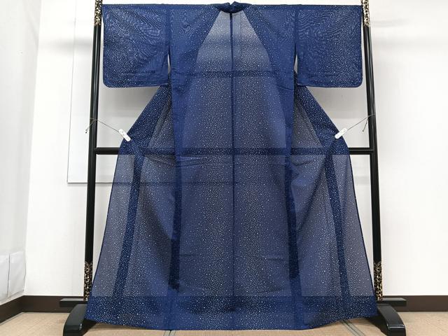 平和屋着物＊夏物　小紋　絽　霞文　洗える着物　CABH5201xi