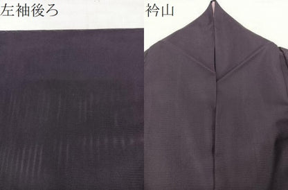 平和屋着物＊夏物　色無地　絽　滅紫色　洗える着物　CABH5205xi