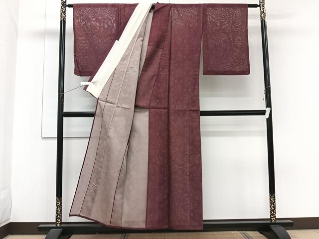平和屋着物＊夏物　お召　紗　草花文　正絹　逸品　CABH5208xi