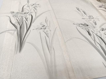 平和屋着物＊夏物　訪問着　絽　手描き　草花文　正絹　逸品　CABH5209xi