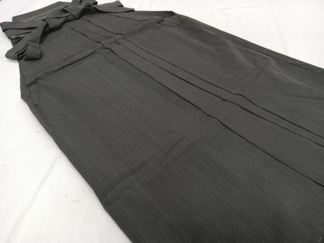 平和屋着物＊夏物　男性　行灯袴　縦絽　縞　正絹　逸品　CABH5210xi