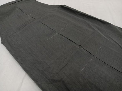 平和屋着物＊夏物　男性　行灯袴　縦絽　縞　正絹　逸品　CABH5210xi
