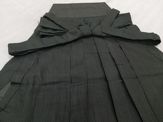 平和屋着物＊夏物　男性　馬乗り袴　縦絽　縞　正絹　逸品　CABH5211xi