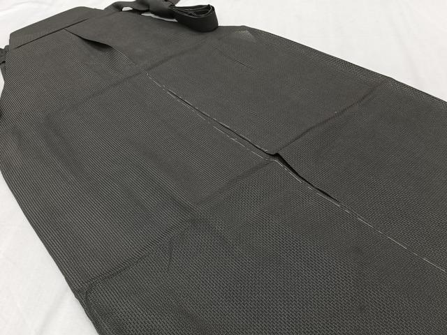 平和屋着物＊夏物　男性　行灯袴　灰色　正絹　逸品　CABH5215xi