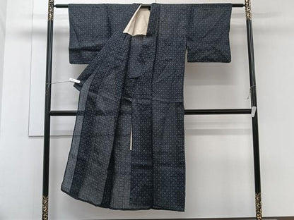 平和屋着物＊夏物　石川県指定無形文化財　能登上布　本麻手織上布　花尽し　麻　逸品　CABH5217xi