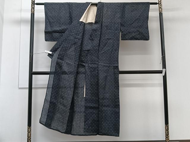 平和屋着物＊夏物　石川県指定無形文化財　能登上布　本麻手織上布　花尽し　麻　逸品　CABH5217xi