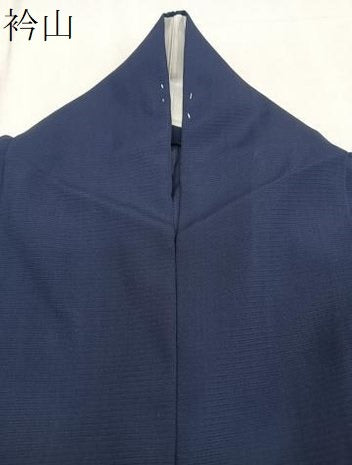 平和屋着物＊夏物　無地絵羽訪問着　絽　草花文　鉄紺色　正絹　逸品　CABH5219xi
