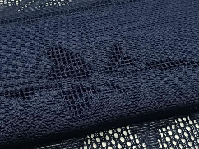 平和屋着物＊夏物　無地絵羽訪問着　絽　草花文　鉄紺色　正絹　逸品　CABH5219xi